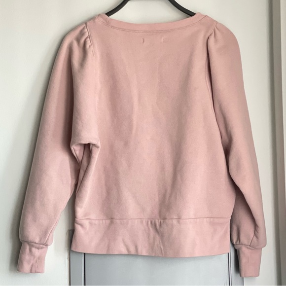 MADEWELL Dusty Pink Button-Up Sweatshirt - Picture 4 of 9